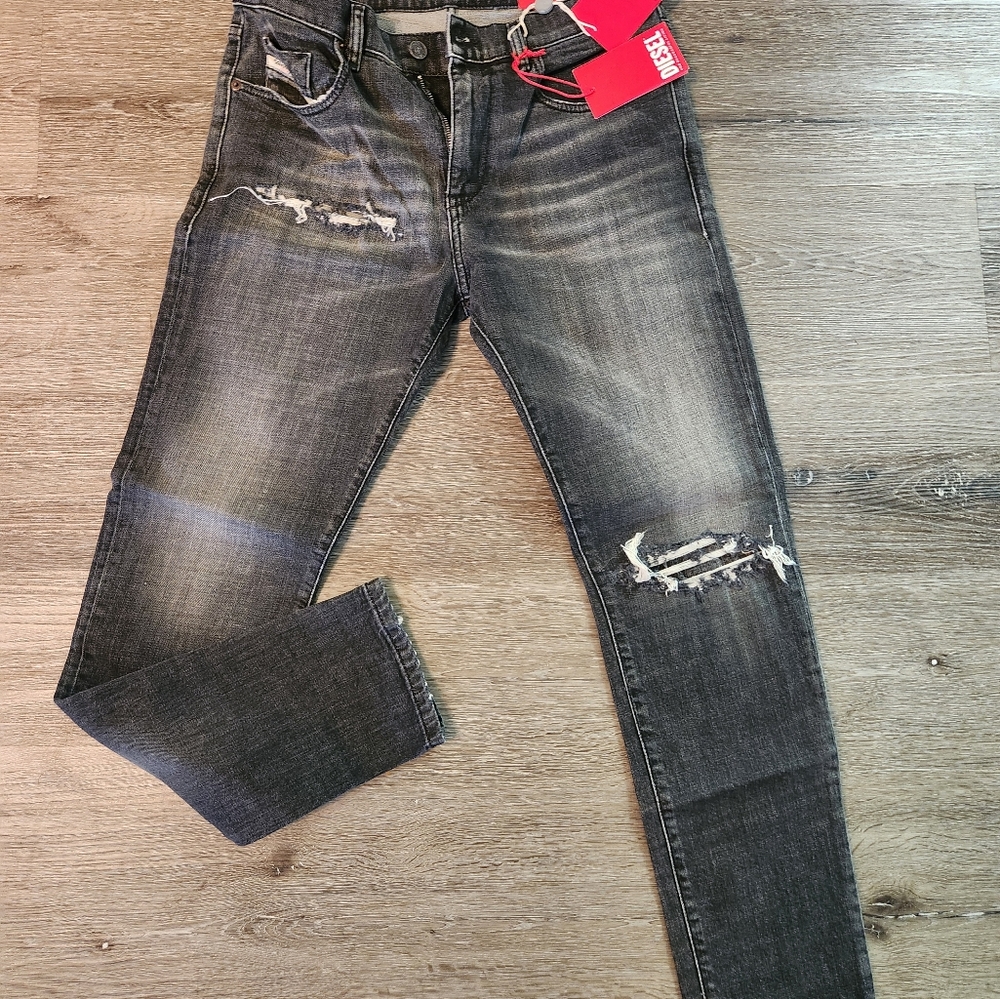 NWT DIESEL Men's D Strukt Grey Jeans